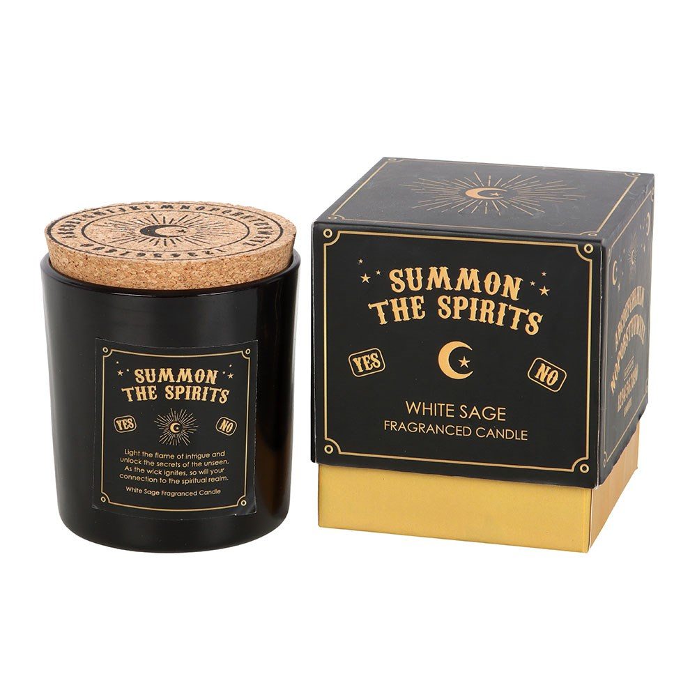 Something Different - Summon the Spirits Talking Board White Sage Scented Candle - Black/Gold coloured